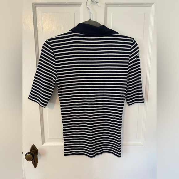 Loft Stripe Ribbed Polo Shirt | LIKE NEW | Size: Small - Picture 8 of 8